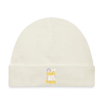 Glück Positiv Urlaub - Baby Premium Organic Mütze - Naturweiß - Vorne