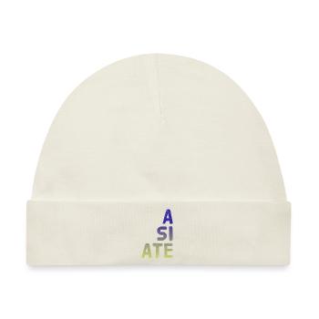 A SI ATE. Wonderful NEW Design by Maximum Design!! - Baby Premium Organic Mütze - Naturweiß - Vorne