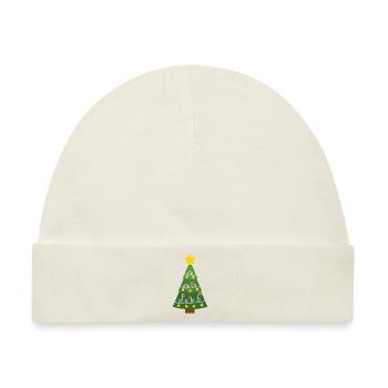 Weihnachtsbaum - Baby Premium Organic Mütze - Naturweiß - Vorne