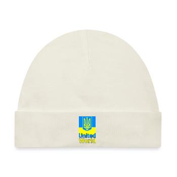 United World - Ukraine - Baby Premium Organic Mütze - Naturweiß - Vorne