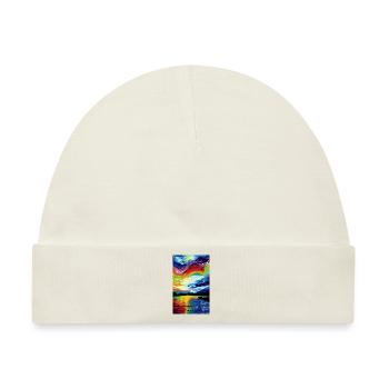 Regenbogen Horizont - Baby Premium Organic Mütze - Naturweiß - Vorne