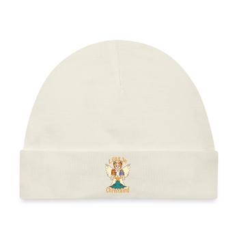 Lüttje Christkind kleines Christkind - Baby Premium Organic Mütze - Naturweiß - Vorne