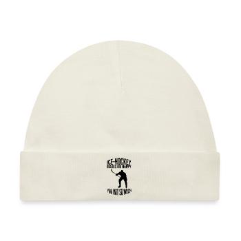 Eishockeyspieler Hockeyfan Eishockey Eishockeyteam - Baby Premium Organic Mütze - Naturweiß - Vorne