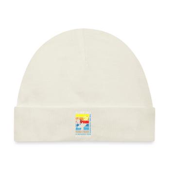 Surfer Surfergirl Windsurfen Board - Baby Premium Organic Mütze - Naturweiß - Vorne