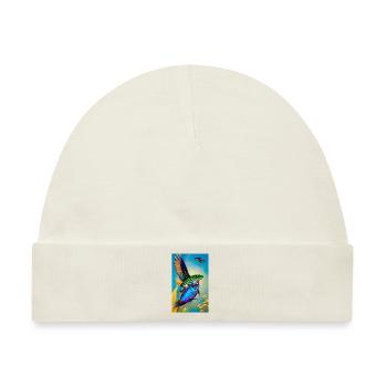 Flying Fish - Baby Premium Organic Mütze - Naturweiß - Vorne
