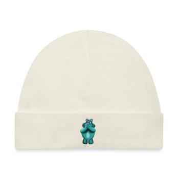Fluffy der fluffige Teddybär - Baby Premium Organic Mütze - Naturweiß - Vorne