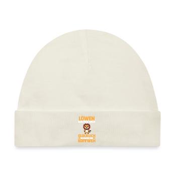 Löwe Löwen - Baby Premium Organic Mütze - Naturweiß - Vorne