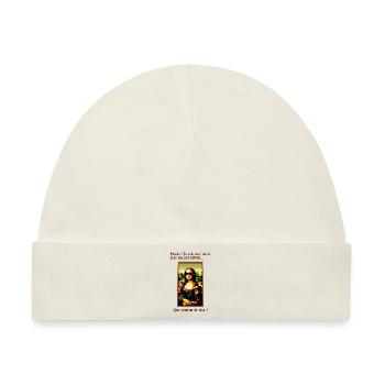 Mona Lisa - Baby Premium Organic Mütze - Naturweiß - Vorne