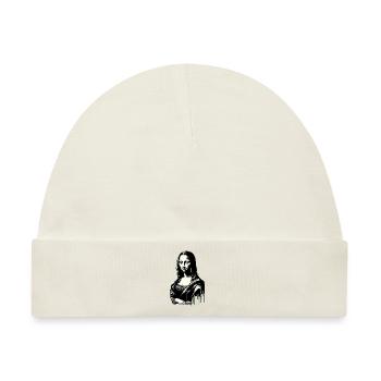 KI Mona Lisa Steetart Style - Baby Premium Organic Mütze - Naturweiß - Vorne