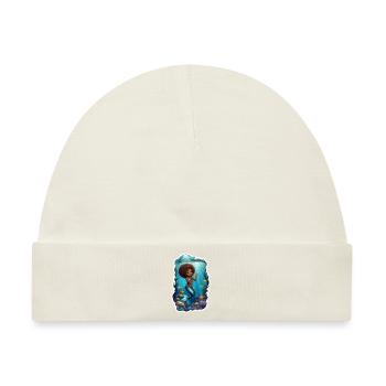 Märchenhafte Meerjungfrau mit lockigem Haar - Baby Premium Organic Mütze - Naturweiß - Vorne