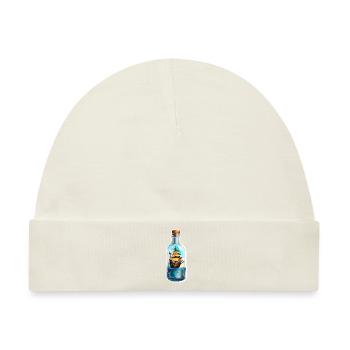Flaschenschiff / Flaschenpost / Ahoi / Anker - Baby Premium Organic Mütze - Naturweiß - Vorne