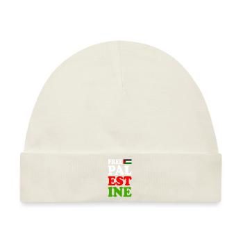 Free palestine - Baby Premium Organic Mütze - Naturweiß - Vorne