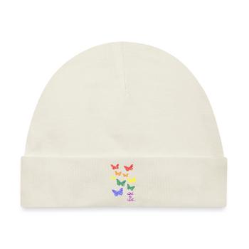 Regenbogen Rainbow LGBTQ CSD - Baby Premium Organic Mütze - Naturweiß - Vorne