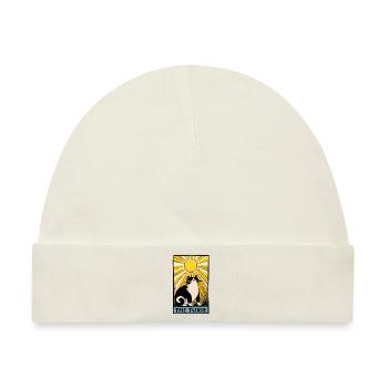 Tarot Schwarz und Weiß Kitty Katze - Baby Premium Organic Mütze - Naturweiß - Vorne