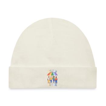 Rainbow PrideTeam, alle 4 eins und eins 4 alle! - Baby Premium Organic Mütze - Naturweiß - Vorne