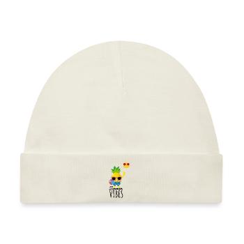 Summer Vibes - Baby Premium Organic Mütze - Naturweiß - Vorne