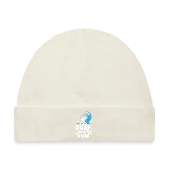 Surfing with View - Baby Premium Organic Mütze - Naturweiß - Vorne