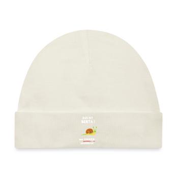 Das Ist Berta! Wir Joggen Gemeinsam! Schnecke - Baby Premium Organic Mütze - Naturweiß - Vorne
