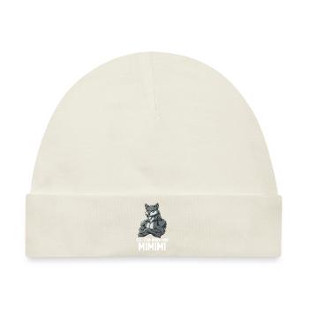 Wolf Wölfe Wildnis Wald Ich höre immer nur Mimimi - Baby Premium Organic Mütze - Naturweiß - Vorne