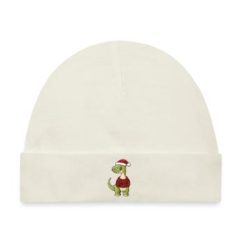 Dinosaurier brontosaurus Weihnachten - Baby Premium Organic Mütze - Naturweiß - Vorne