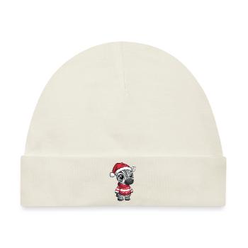 Zebra Weihnachten Comic - Baby Premium Organic Mütze - Naturweiß - Vorne