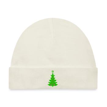 Weihnachtsbaum - Baby Premium Organic Mütze - Naturweiß - Vorne