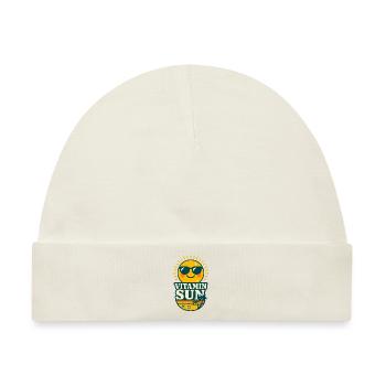 Vitamin Sun - Strand - Vitamin Sun 3D Kawaii - Baby Premium Organic Mütze - Naturweiß - Vorne