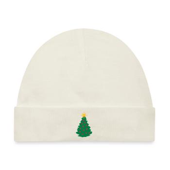 Weihnachtsbaum - Baby Premium Organic Mütze - Naturweiß - Vorne
