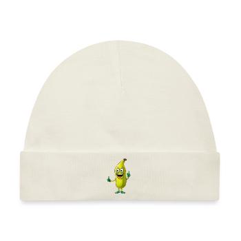 Kawaii Bananen-Männchen: Süßer Fruchtspaß - Baby Premium Organic Mütze - Naturweiß - Vorne