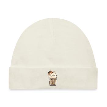 Kürbis Latte Macchiato - Pumpkin Spice Latte - Baby Premium Organic Mütze - Naturweiß - Vorne