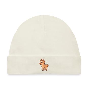 Ponyhof Pferd Pferdemist - Baby Premium Organic Mütze - Naturweiß - Vorne