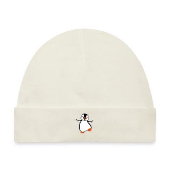 Pinguin - Baby Premium Organic Mütze - Naturweiß - Vorne