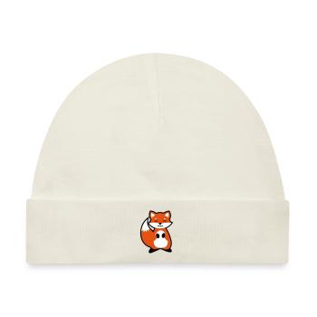 Cute Fox gift idea animal child / niedlicher Fuchs - Baby Premium Organic Mütze - Naturweiß - Vorne