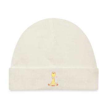 Süße Giraffe Baby mit Windel - Baby Premium Organic Mütze - Naturweiß - Vorne