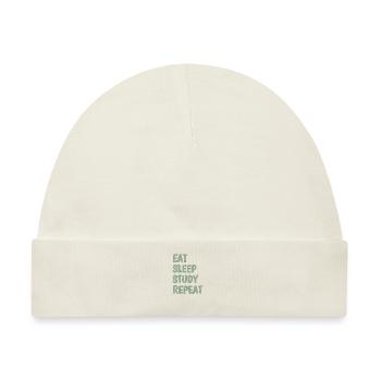 Eat Sleep Study Repeat - Baby Premium Organic Mütze - Naturweiß - Vorne