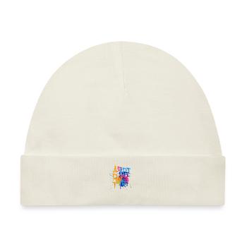 art,kunst,graffiti,malerei,aquarell,bunt,spray, li - Baby Premium Organic Mütze - Naturweiß - Vorne