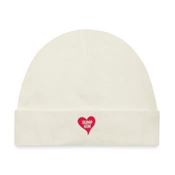 dump him Zitat Logo - Baby Premium Organic Mütze - Naturweiß - Vorne