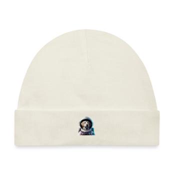 Labrador Astronaut Hund Astronaut Weltall - Baby Premium Organic Mütze - Naturweiß - Vorne