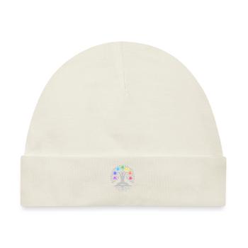 Chakra Lebensbaum - Baby Premium Organic Mütze - Naturweiß - Vorne