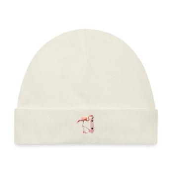 Flamingo und Pink Schuhe, Turnschuhe und Skateboard - Baby Premium Organic Mütze - Naturweiß - Vorne