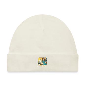Wanderlust Vintage Illustration - Baby Premium Organic Mütze - Naturweiß - Vorne
