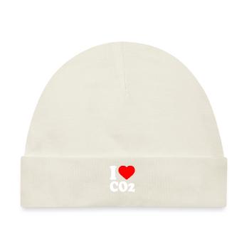I love co2 - Baby Premium Organic Mütze - Naturweiß - Vorne