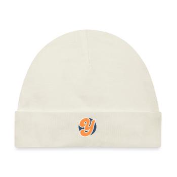 Buchstabe y orange sport - Baby Premium Organic Mütze - Naturweiß - Vorne