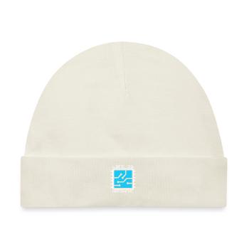 LIFE IS HARDWARE #lovely toons - Baby Premium Organic Mütze - Naturweiß - Vorne