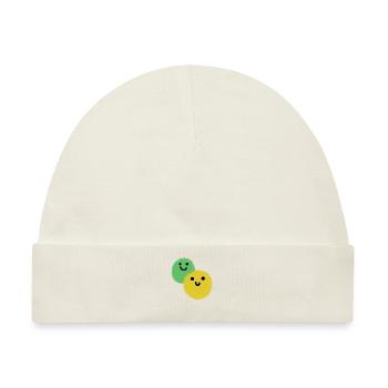 Zwei Bälle - Baby Premium Organic Mütze - Naturweiß - Vorne