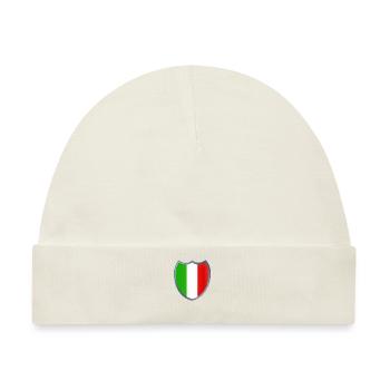 Italy (Italien_Wappen) - Baby Premium Organic Mütze - Naturweiß - Vorne