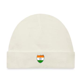 India (Indien_Wappen) - Baby Premium Organic Mütze - Naturweiß - Vorne