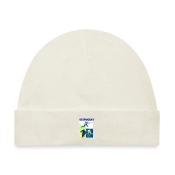 Eishockey, Hockey, Graffi, bunt, stencil - Baby Premium Organic Mütze - Naturweiß - Vorne