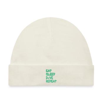 Eat Sleep Dive Repeat - Baby Premium Organic Mütze - Naturweiß - Vorne