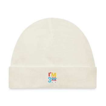 Feuerwehrauto Kindergeburtstag - Baby Premium Organic Mütze - Naturweiß - Vorne